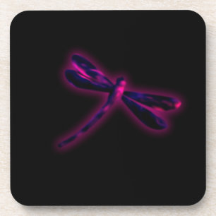 Dessous-de-verre Coasters Dragonfly - Lueur Magenta