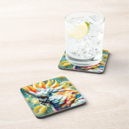 Dessous-de-verre Cockatoo Whimsal Oiseau Pépites jaunes Floral