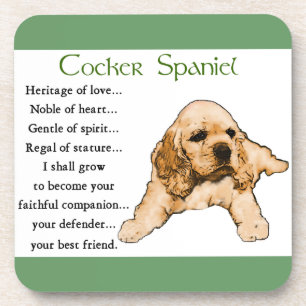Dessous-de-verre Cocker Spaniel Patrimoine de l'Amour