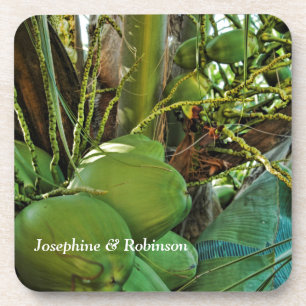 Dessous-de-verre Cocotiers tropicaux Île Palm Trees Personnaliser