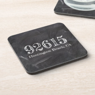 Dessous-de-verre Code postal sur tableau noir 