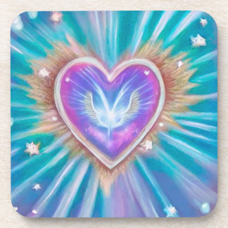 Dessous-de-verre Coeur avec ailes à l'intérieur