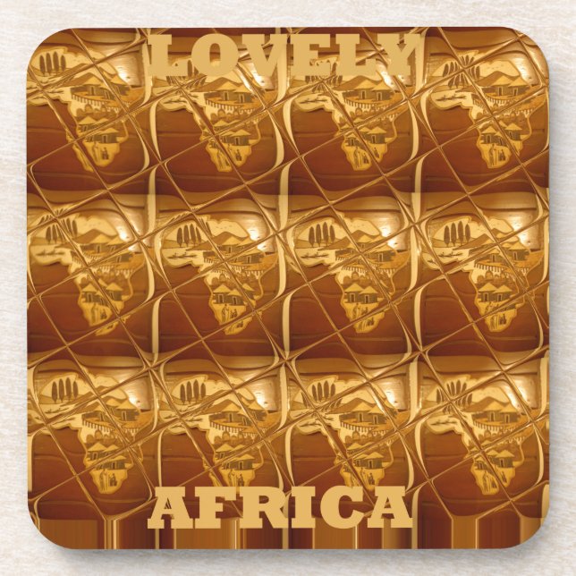 Dessous-de-verre Coeur d'or de l'Afrique (Devant)