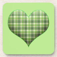 Coeur feuilleté vert rétro St Patrick
