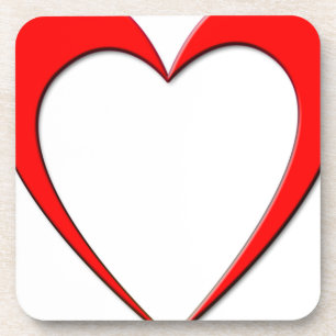 Dessous-de-verre Coeur rouge