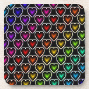Dessous-de-verre Coeurs arc-en-ciel