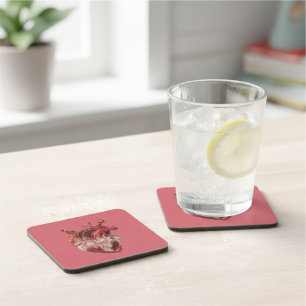Dessous-de-verre Coeurs Beverage Coaster