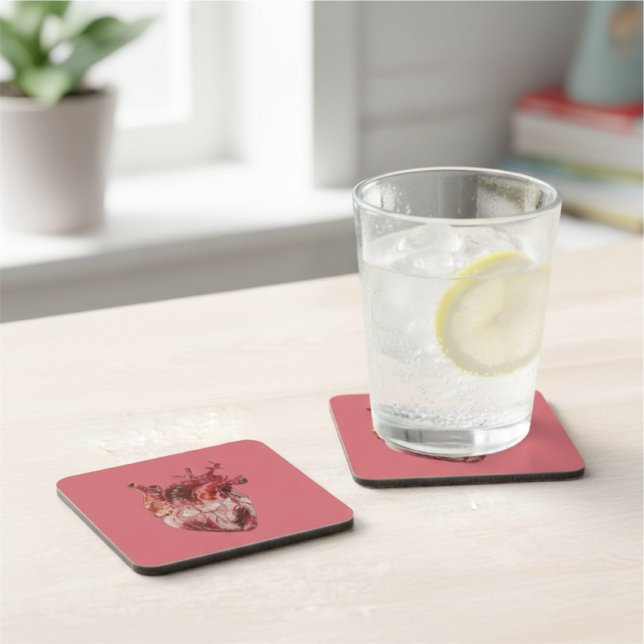 Dessous-de-verre Coeurs Beverage Coaster (Créateur téléchargé)