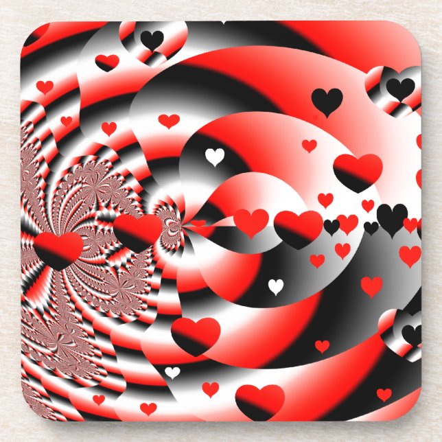 Dessous-de-verre Coeurs flottants (Devant)