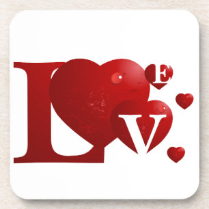 Dessous-de-verre Coeurs L.O.V.E.