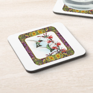 Dessous-de-verre Colibris et Fleurs #5