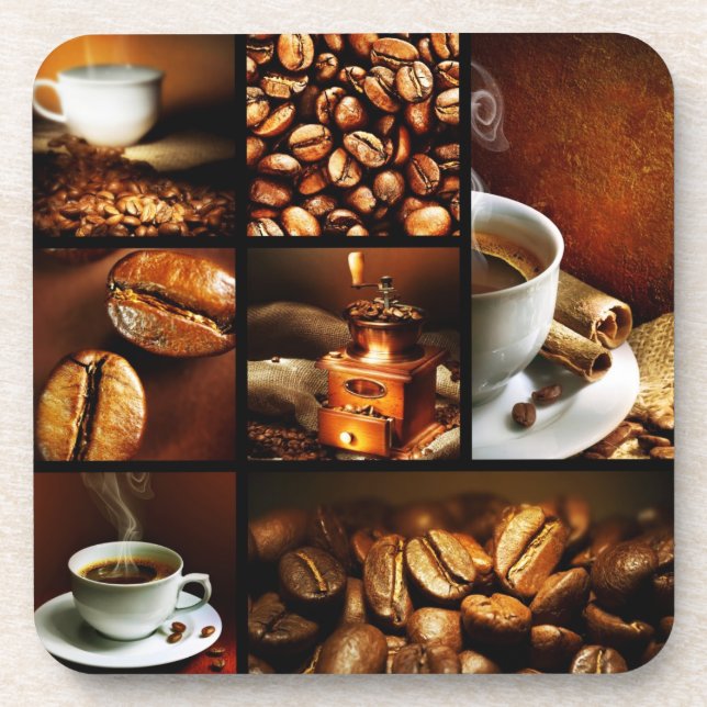 Dessous-de-verre Collage 2 de café (Devant)