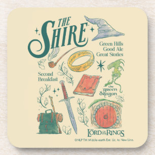 Dessous-de-verre Collage graphique aquarelle THE SHIRE™