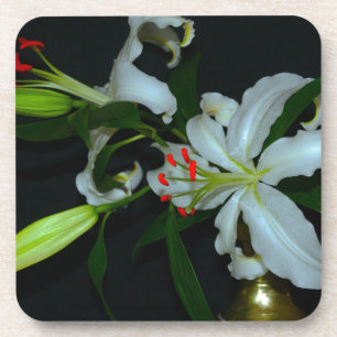Dessous-de-verre Collection Irlandaise de laiton et de fleurs