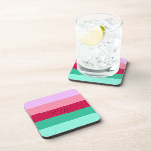 Dessous-de-verre Colorbloc Stripe horizontale Viva Magenta Ressort