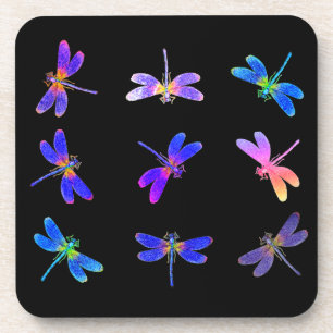 Dessous de verre Coloré de libellules série de 6