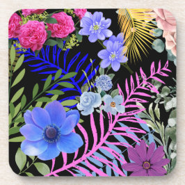 Dessous-de-verre Coloré Rétro Ferne Florale Bontanique Foliage