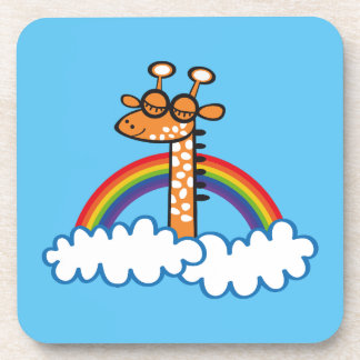 Dessous-de-verre Colorida Jirafa. Jirafa. Arcoiris, arco iris