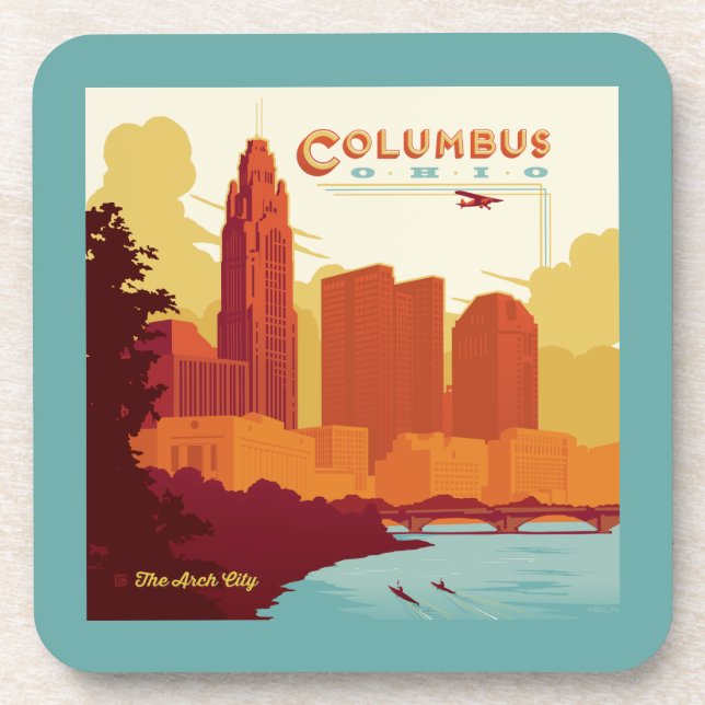 Dessous-de-verre Columbus Ohio | Arch City (Devant)