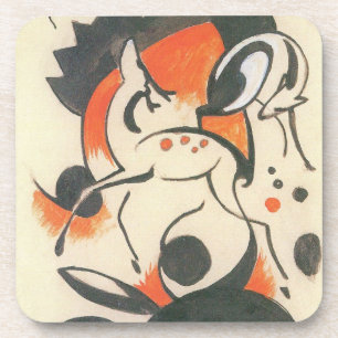 Dessous-de-verre Composition avec deux cerfs par Franz Marc