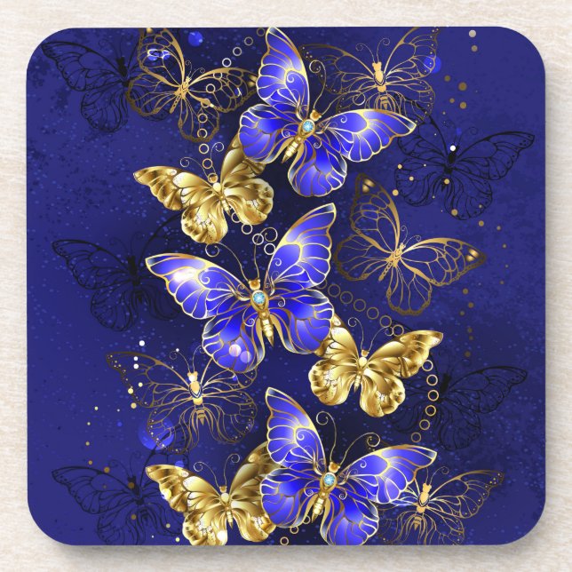 Dessous-de-verre Composition avec les papillons Sapphire (Devant)