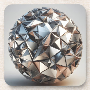 Dessous-de-verre conception de boule de reflets métalliques