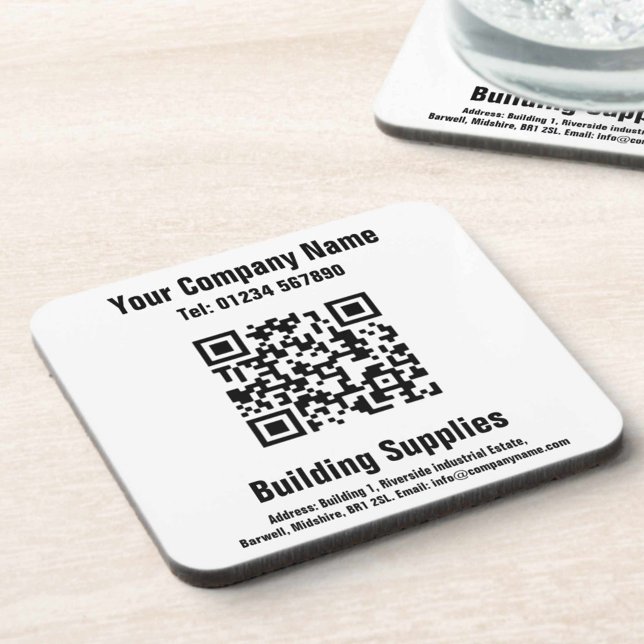 Dessous-de-verre Conception de code QR pour les fournitures de cons (Créateur téléchargé)