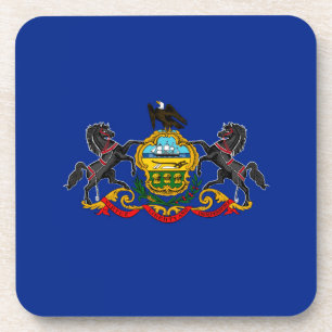 Dessous-de-verre Conception de décor de drapeau de l'État de Pennsy