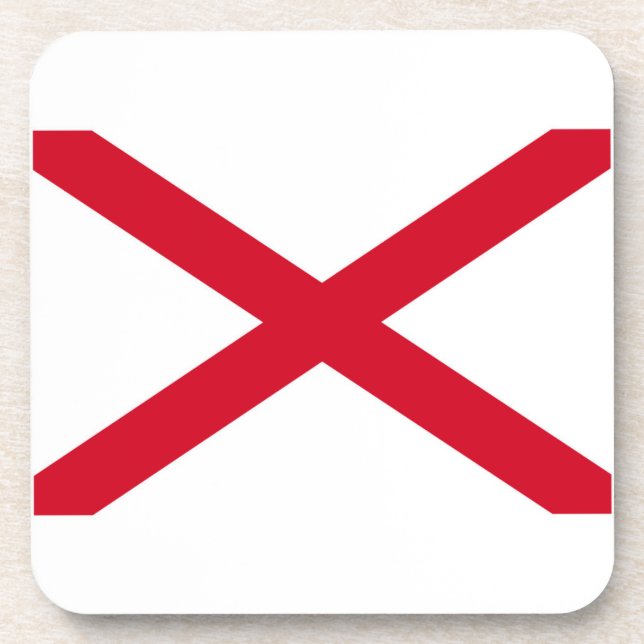 Dessous-de-verre Conception de drapeau d'état de l'Alabama (Devant)