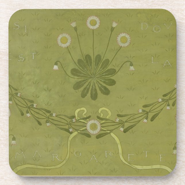 Dessous-de-verre Conception de papier peint "de Margarete de La", (Devant)