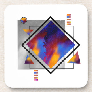 Dessous-de-verre Conception de peinture abstraite