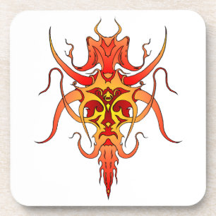 Dessous-de-verre Conception de tatouage tribal démon