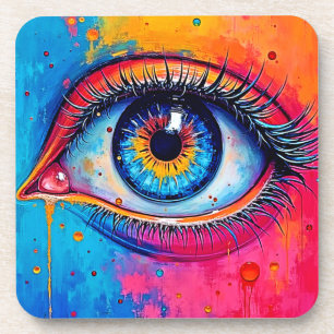 Dessous-de-verre Conception de vision à oeil vibreux