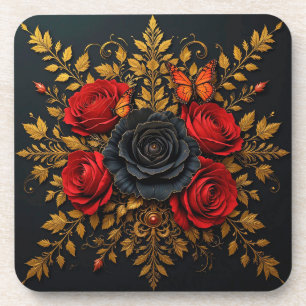 Dessous-de-verre Conception florale élégante