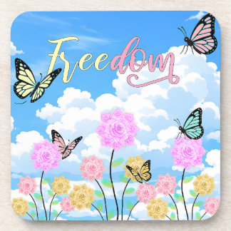 Dessous-de-verre Conception Papillon Floral Liberté