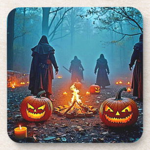 Dessous-de-verre Conception rituelle d'Halloween éffrayant