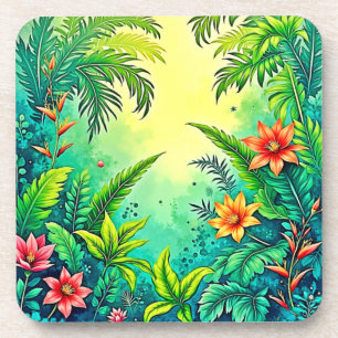 Dessous-de-verre Conception Tropical Jungle Lush Paradise
