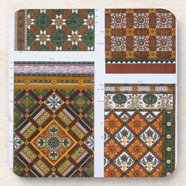 Dessous-de-verre Conceptions pour la majolique et les tuiles émaux (Devant)