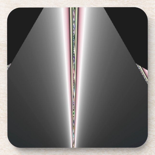 Dessous-de-verre Cône d'argent avec des touches de pastels (Devant)