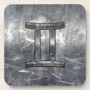 Dessous-de-verre Connexion Gemini Zodiac style acier industriel