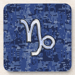 Dessous-de-verre Connexion Zodiac Capricorne sur Camouflage numériq