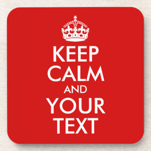 Dessous-de-verre Conserver le calme et le texte