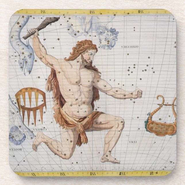 Dessous-de-verre Constellation de Hercule avec la couronne et le (Devant)