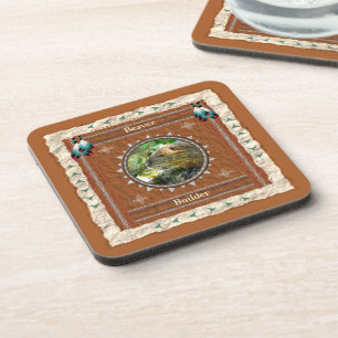 Dessous-de-verre Constructeur d'énergie de castor