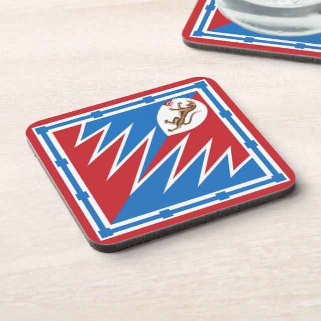 Dessous-de-verre Contrada della Pantera (Panther) Palio di Siena (Côté gauche)