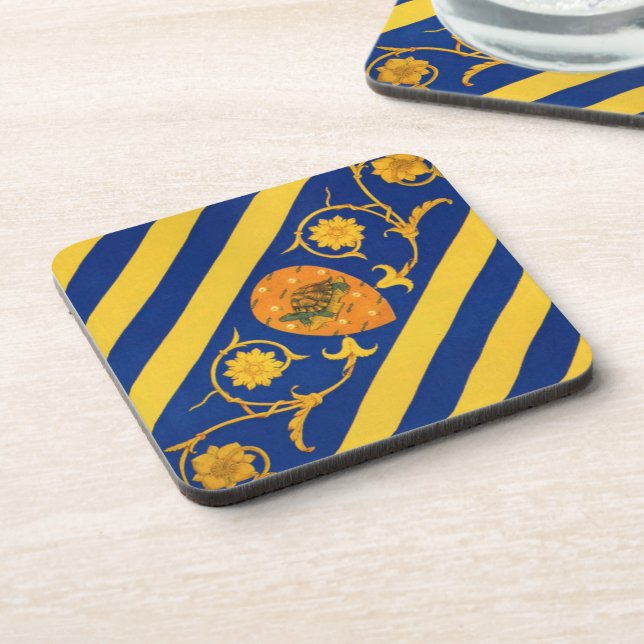 Dessous-de-verre Contrada della Tartuca (Tortoise) Palio di Siena (Côté gauche)
