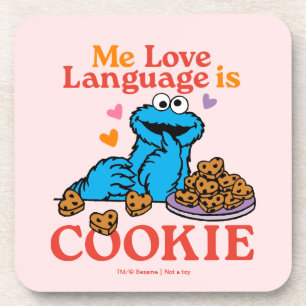 Dessous-de-verre Cookie Monster Citation de la Saint Valentin