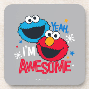 Dessous-de-verre Cookie Monster & Elmo   Ouais, je suis génial