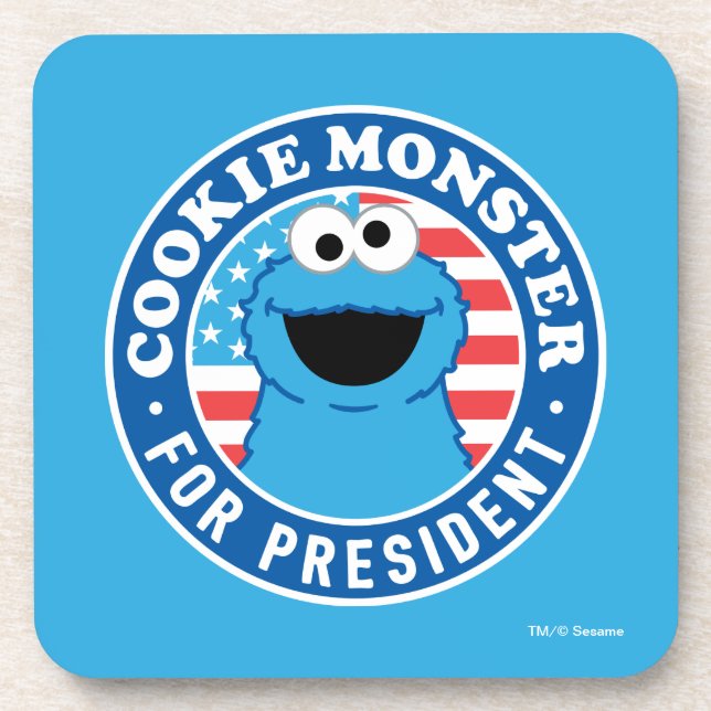 Dessous-de-verre Cookie Monster pour le président (Devant)