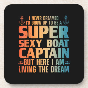 Dessous-de-verre Cool Bateau Capitaine Pour Hommes Femmes Voilier P